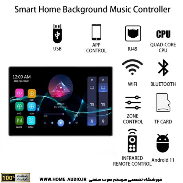 تاچ پنل دیواری هوشمند نایس وویس مدل SA8830