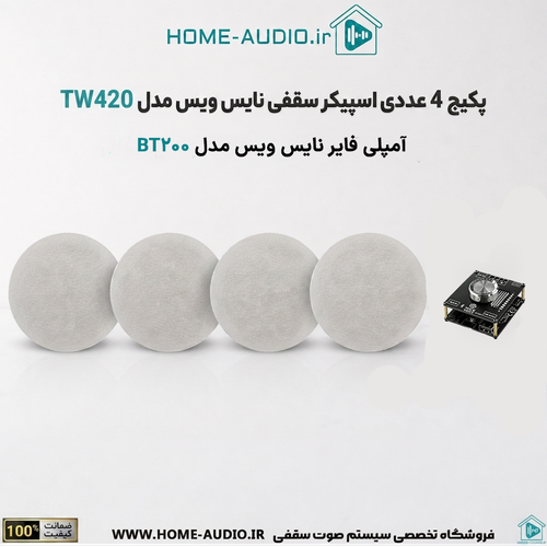مجموعه بلندگوی سقفی بلوتوثی برند نایس وویس مدل tw420